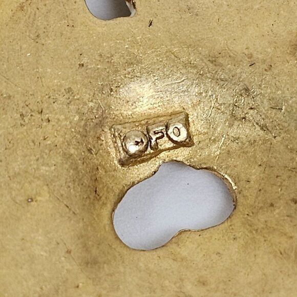 FO Fernando Originals Cream Enamel Star Pendant Necklace Abstract Haute Couture - Picture 5 of 15